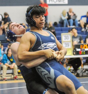 Evan Ghormley/The Wylie News Adrian Estrada attempts to break free of a hold.