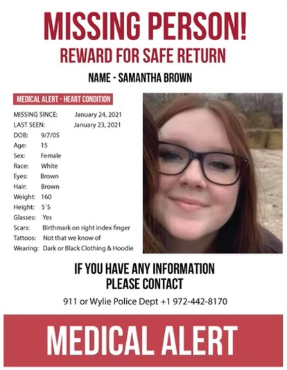 Police continue search for runaway from Wylie