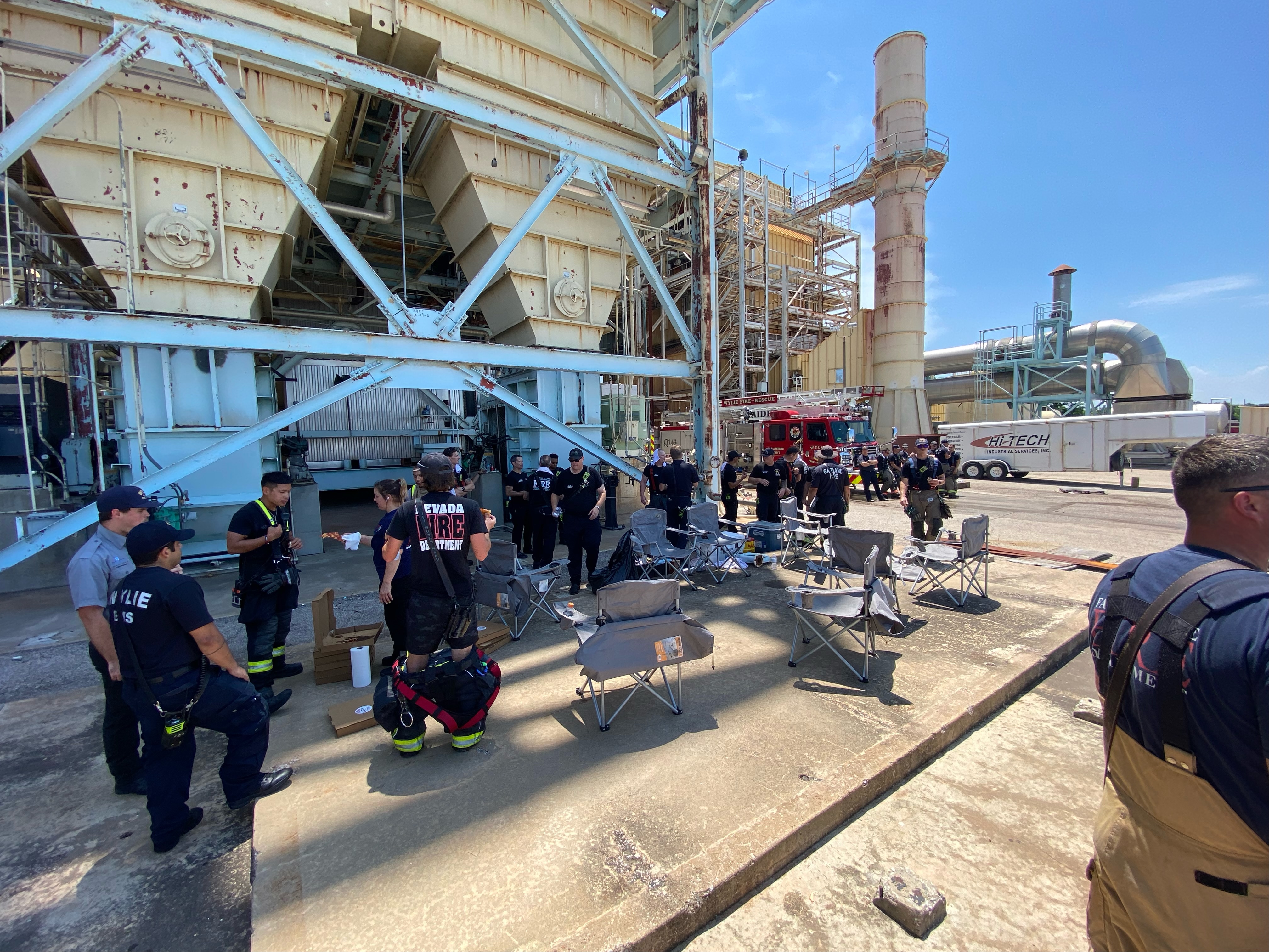 Multiple departments respond to Ray Olinger Plant fire